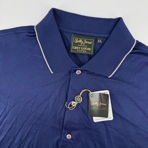 Bobby Jones Polo Shirt Mens XL Blue Grey Goose Sapphire Short Sleeve New